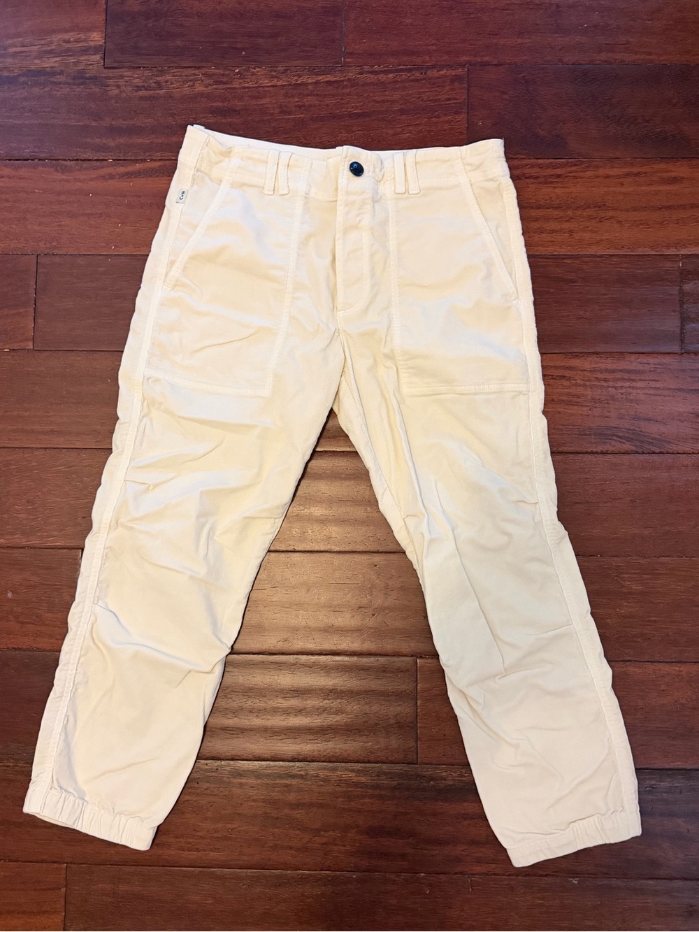 Citizens of Humanity Agni Utility Pants in White Corduroy